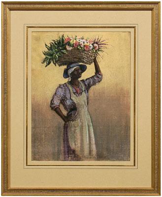 Appraisal: Elizabeth O'Neill Verner pastel Charleston South Carolina - flower vendor