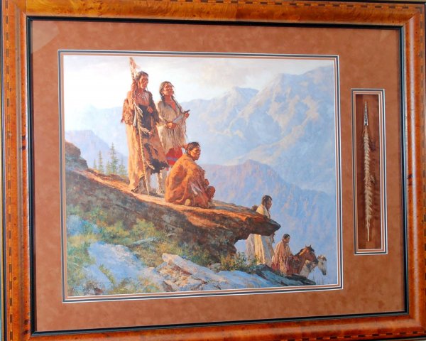 Appraisal: Howard Terpning American - Limited Edition print with custom artifact