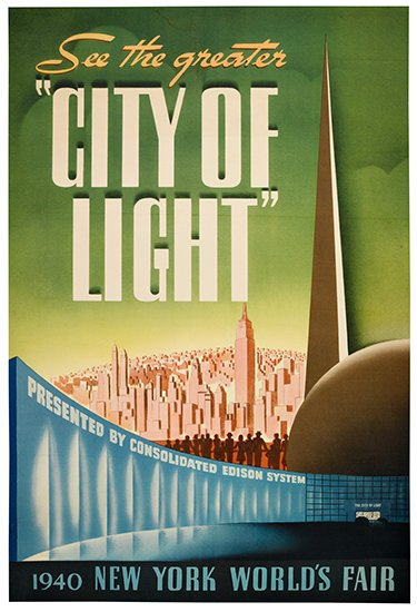 Appraisal: DESIGNER UNKNOWN CITY OF LIGHT NEW YORK WORLD'S FAIR x