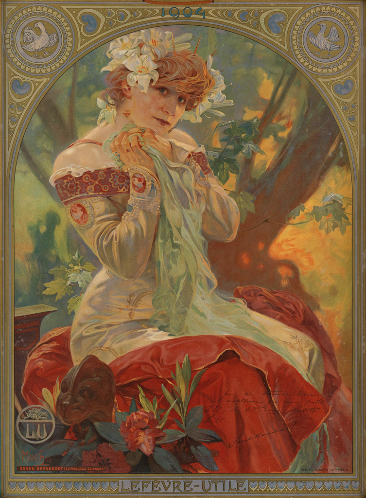 Appraisal: ALPHONSE MUCHA - LEF VRE - UTILE SARAH BERNHARDT x