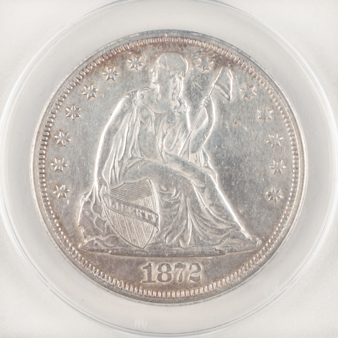 Appraisal: U S Silver Dollar Seated Liberty type EF- in ANACS