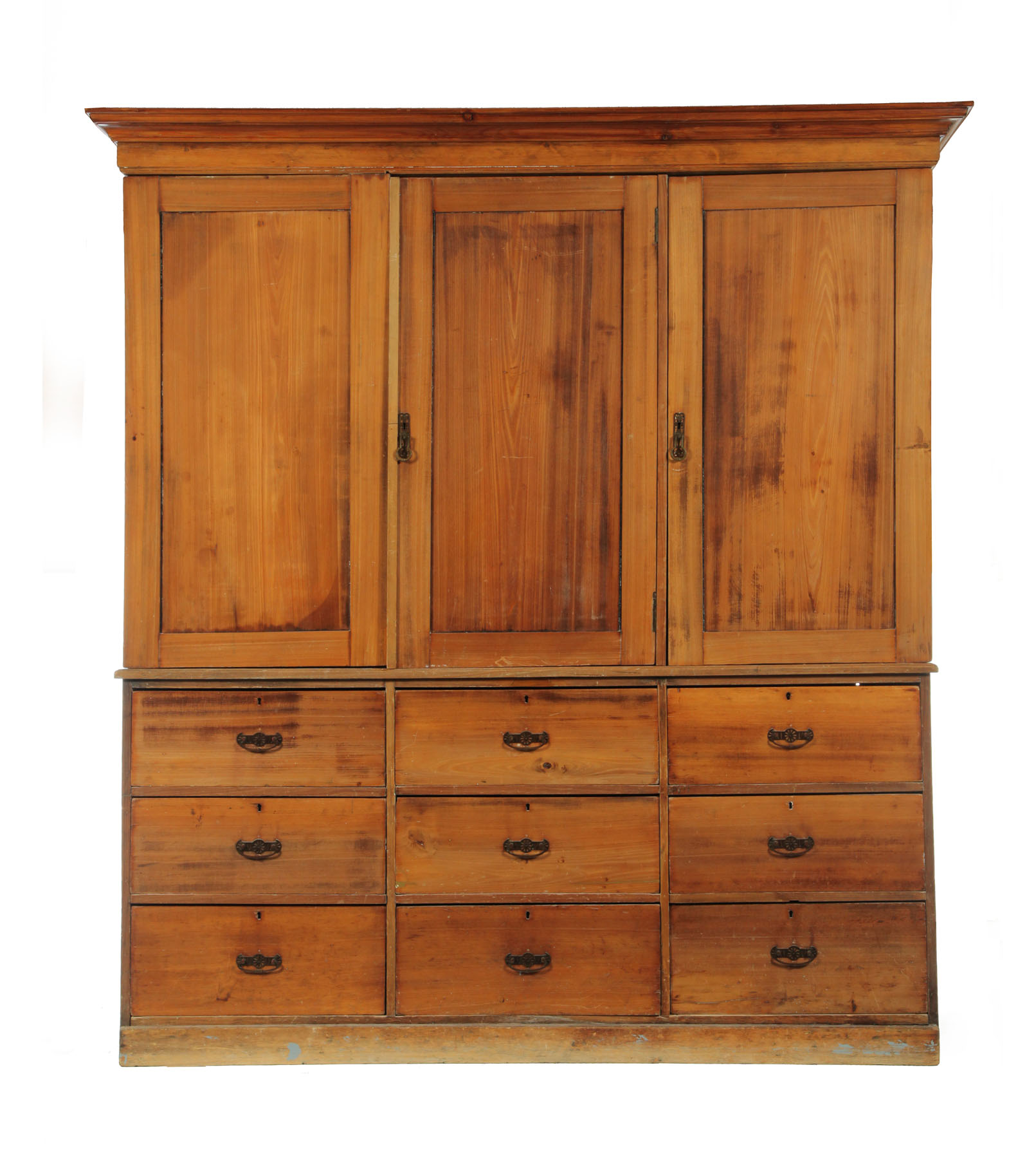 Appraisal: COUNTRY CUPBOARD American th century maple and pine Possibly a