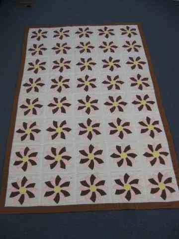 Appraisal: Handmade Quilt pinwheel decor '' X ''