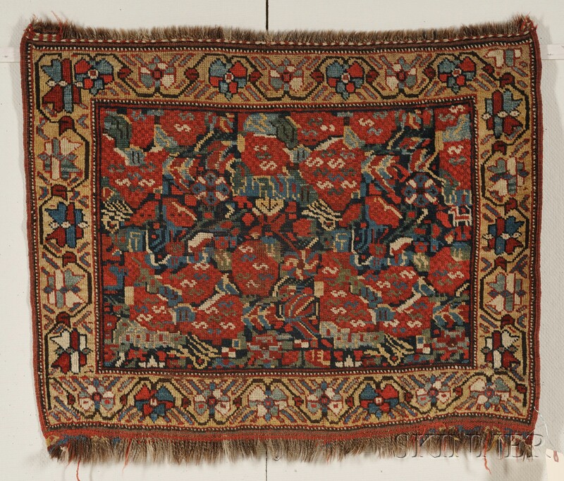 Appraisal: Afshar Bagface South Persia late th century even wear to