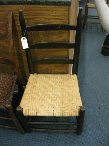 Appraisal: th Century Side Chair ladder back new split oak seat