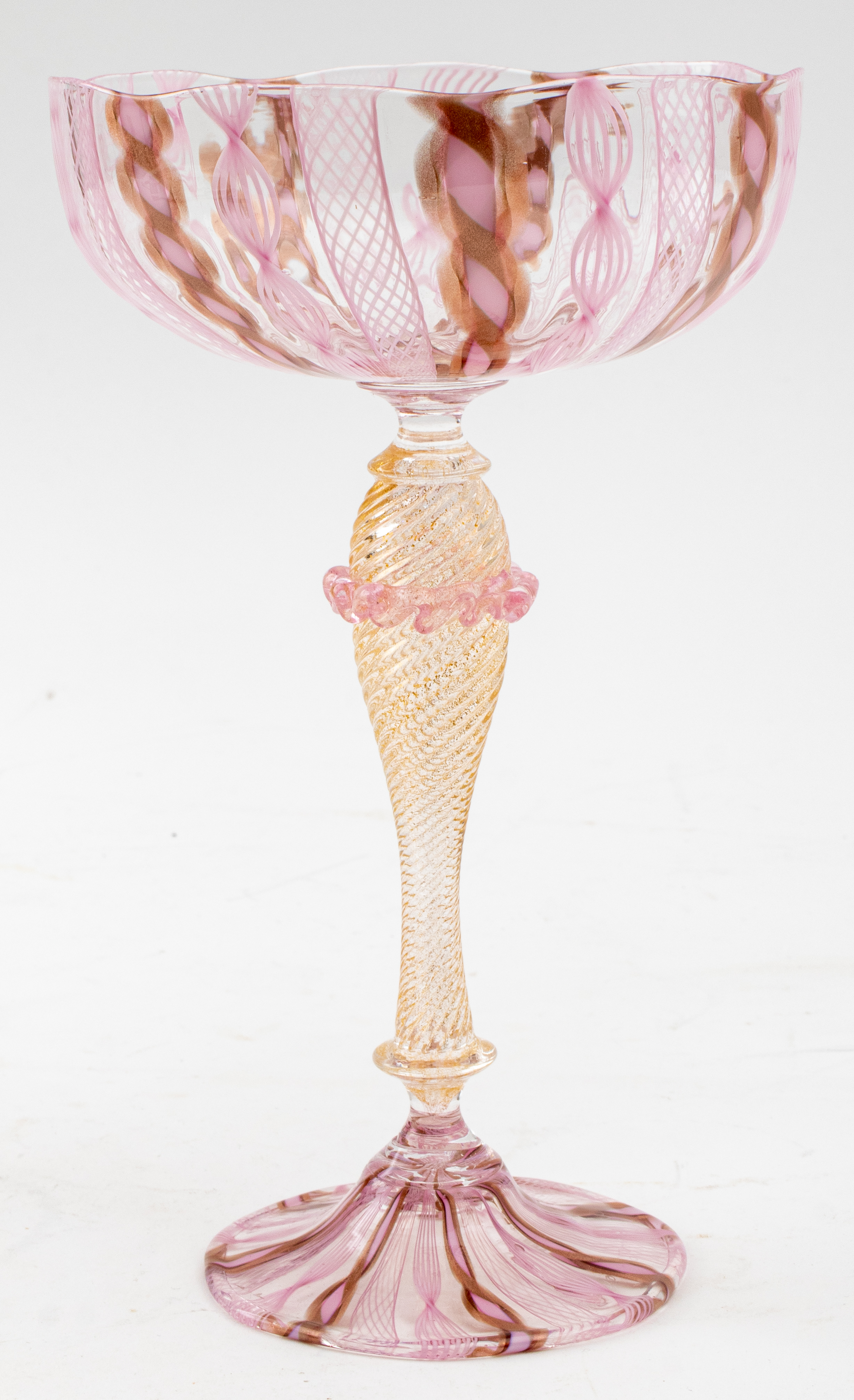 Appraisal: DAVIDE FUIN VENETIAN GLASS GOBLET Davide Fuin Venetian Murano blown