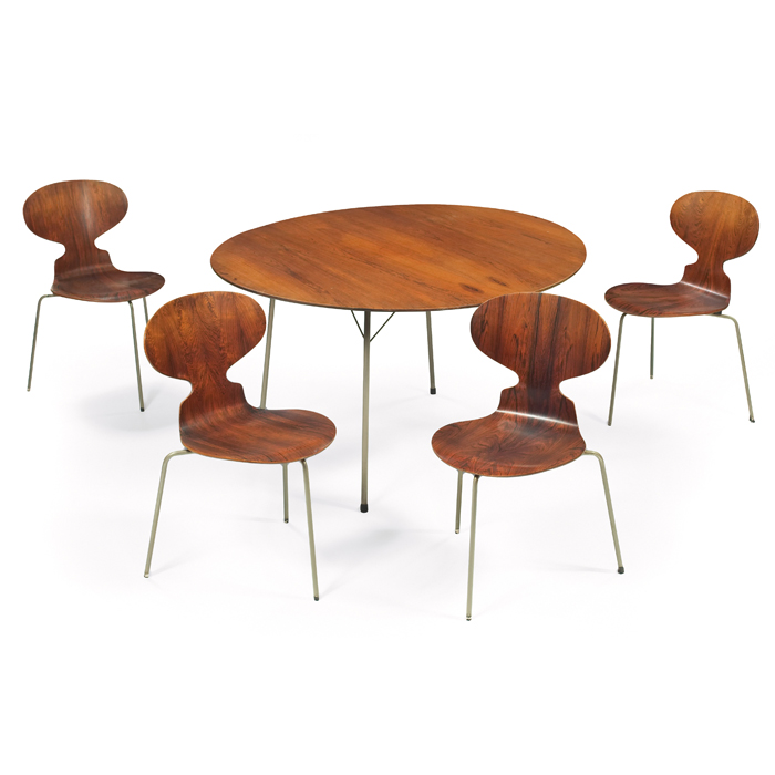 Appraisal: Arne Jacobsen Ant chairs and tables by Fritz Hansen Denmark