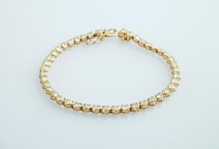 Appraisal: K Yellow Gold Diamond Tennis Bracelet each of t K