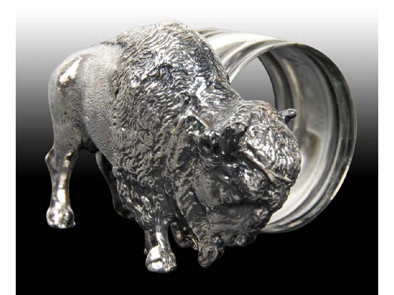 Appraisal: Buffalo Figural Napkin Ring Description No manufacturer's name or number