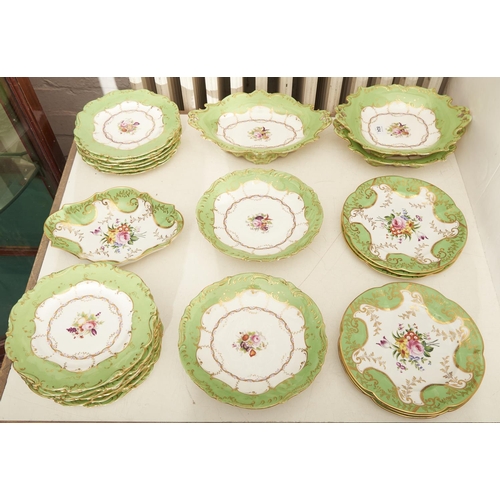 Appraisal: A Coalport dessert service c printed and painted with a