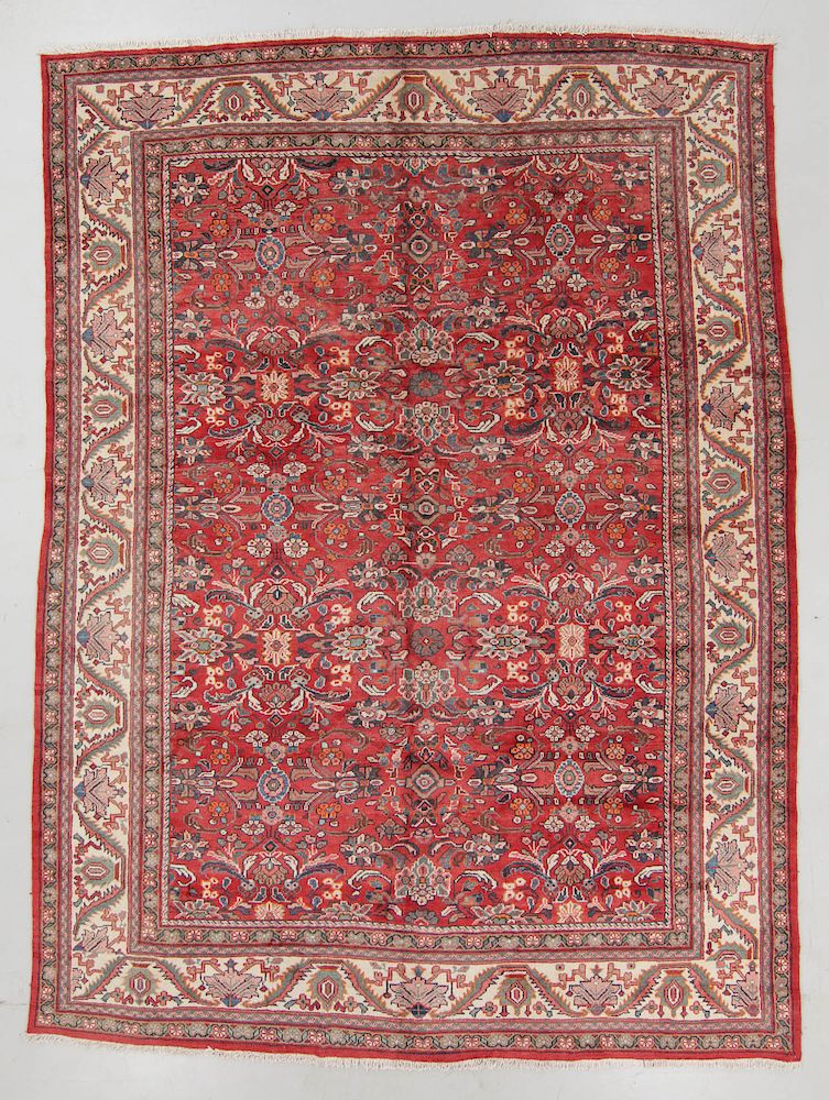 Appraisal: Semi-Antique Mahal Rug Persia ' '' x ' '' Semi-Antique