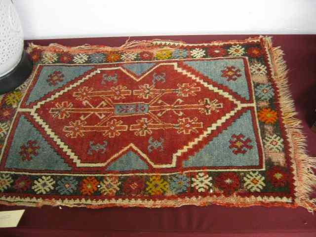 Appraisal: Hamadan Persian Handmade Mat geometrics ' '' x ' ''