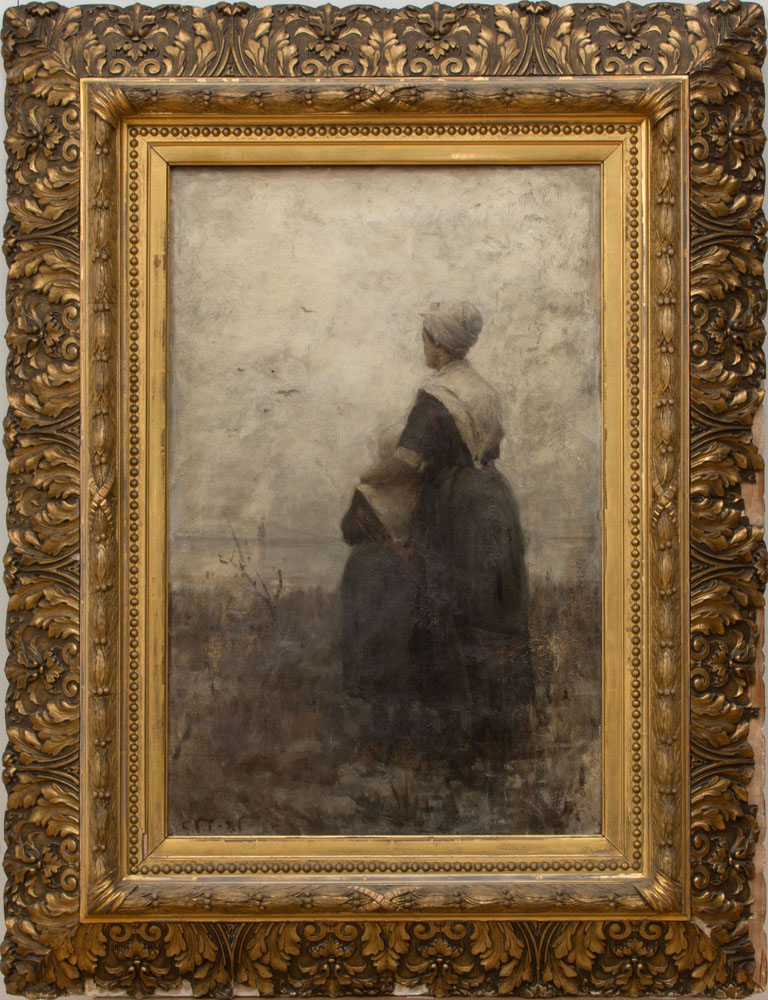 Appraisal: ATTRIBUTED TO CHARLES YARDLEY TURNER - AU REVOIR Oil on