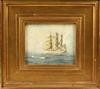 Appraisal: OOP - Depicts three-masted ship with icebergs by William Edward