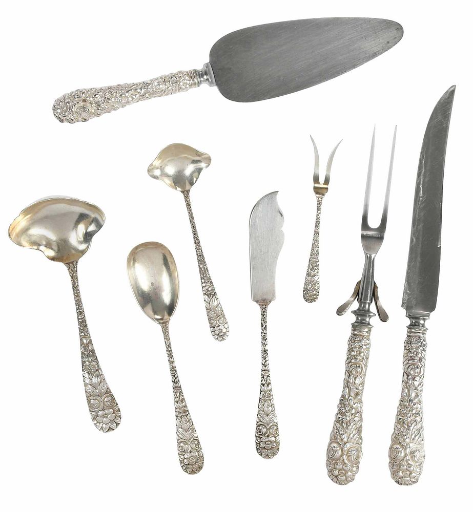 Appraisal: Schofield Baltimore Rose Sterling Flatware Pieces American th century including