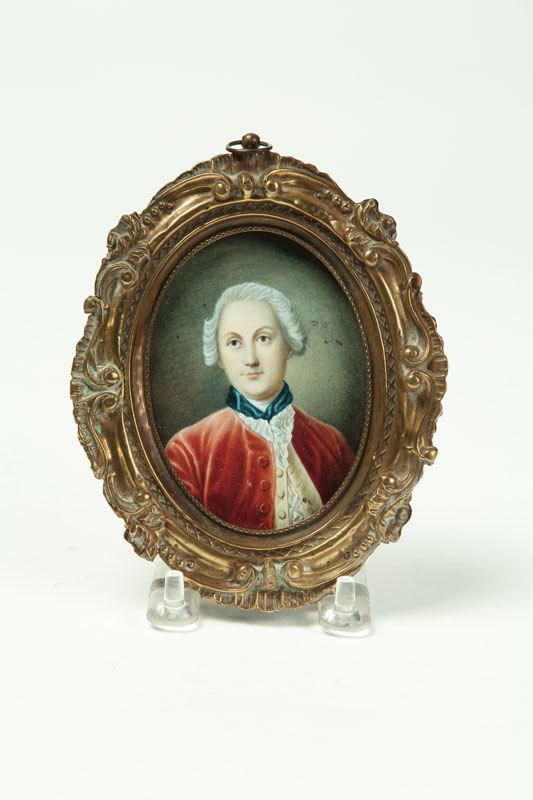 Appraisal: MINIATURE ON IVORY OF A GENTLEMAN Continental late th century