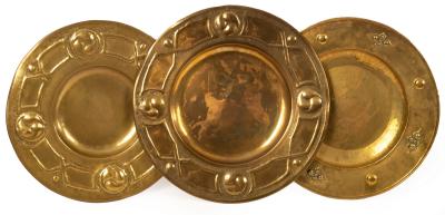 Appraisal: Attributed to Margaret Gilmour - Glasgow School a brass charger