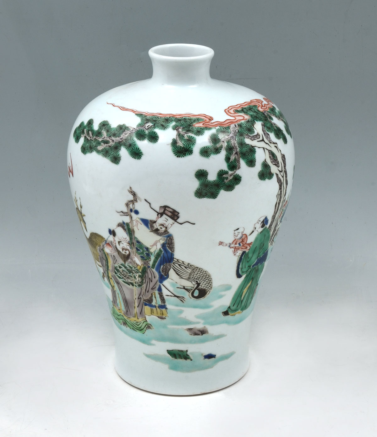 Appraisal: MEIPING FORM CHINESE IMMORTAL VASE Chinese Meiping vase having enameled