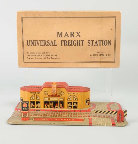 Appraisal: Marx Universal Freight Station Moderate wear Box is included Condition