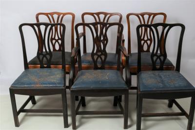 Appraisal: A set of twelve George III mahogany dining chairs with