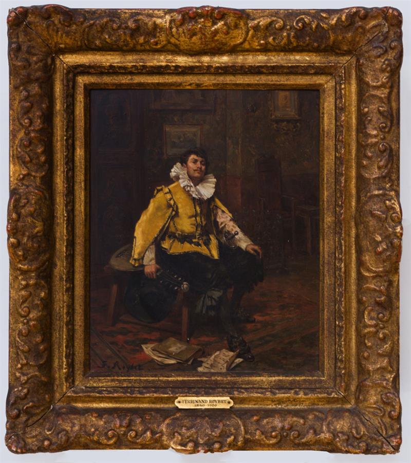 Appraisal: ATTRIBUTED TO FERDINAND ROYBET - THE TROUBADOUR Oil on panel