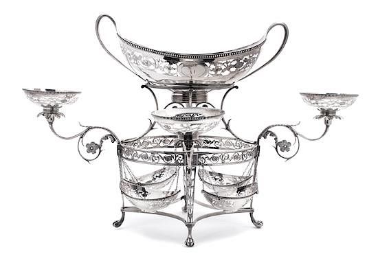 Appraisal: A George III Silver Epergne A George III Silver Epergne