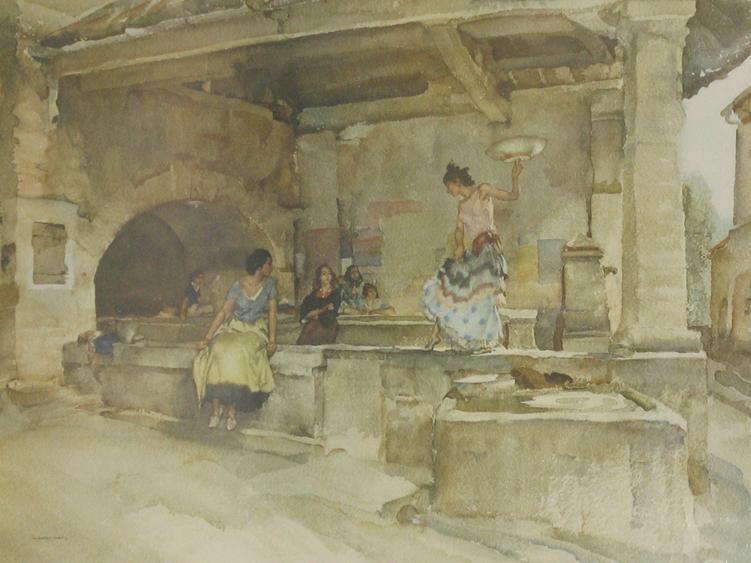 Appraisal: AFTER SIR WILLIAM RUSSELL FLINT Spanish ladies in a Loggia