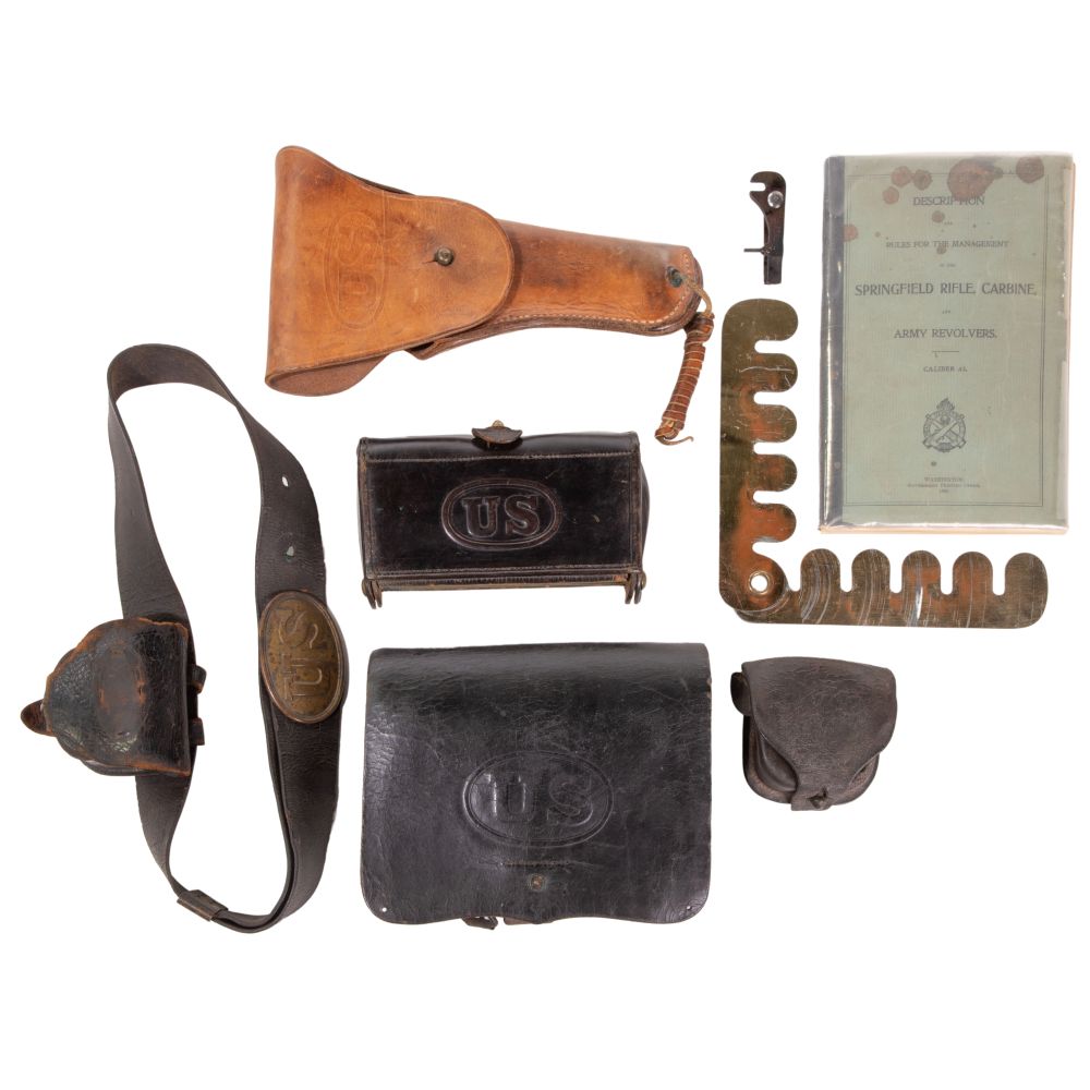 Appraisal: U S CIVIL WAR LATE TH CENTURY AMMUNITION ACCESSORY ASSORTMENT