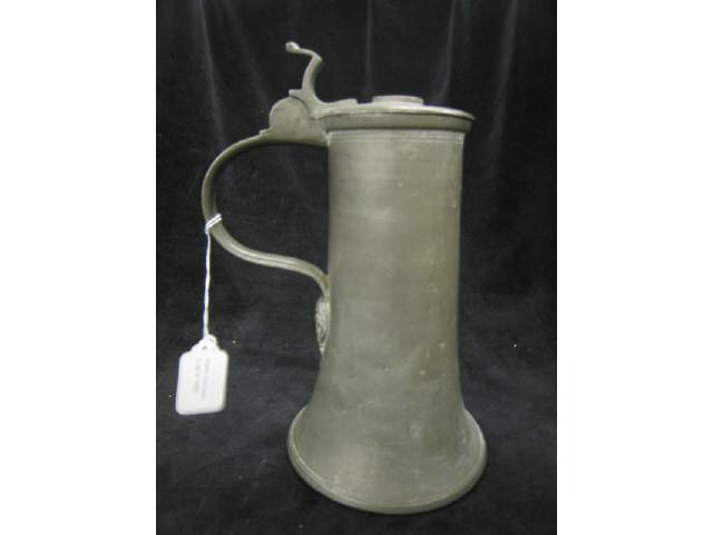 Appraisal: th Century Pewter Tankard face on handle