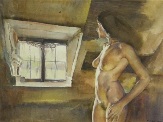 Appraisal: Wilfred G May pastel female nude seated signed x and