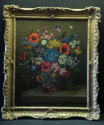 Appraisal: VAN DOUST Jan O C Floral Still Life Signed lower