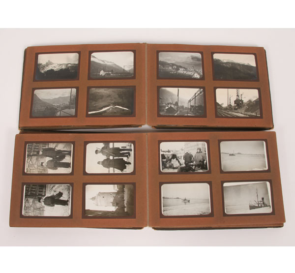 Appraisal: Two WWI era photo albums one with military subjects from