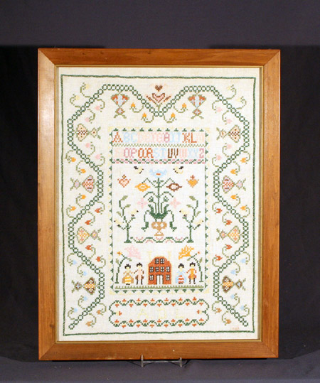 Appraisal: Needlework Sampler Post x in x cm