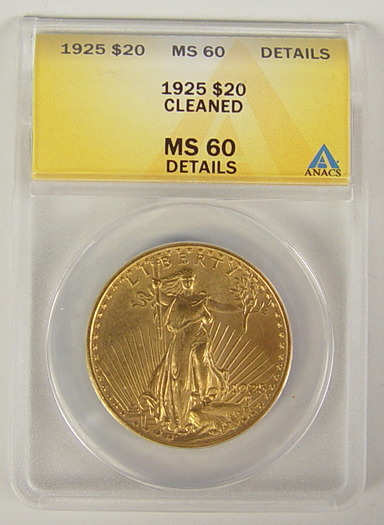 Appraisal: St Gaudens Gold Coin ANACS certified and graded MS details