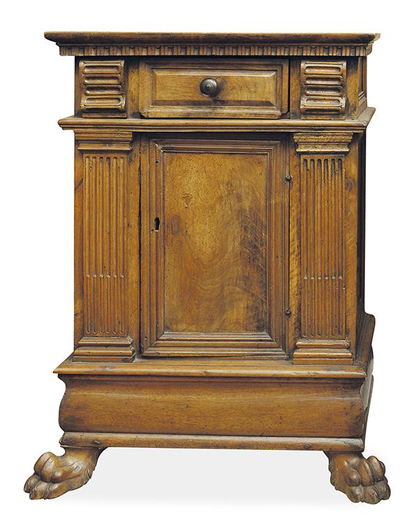 Appraisal: AN ITALIAN WALNUT SIDE CABINET TH CENTURY rectangular with a