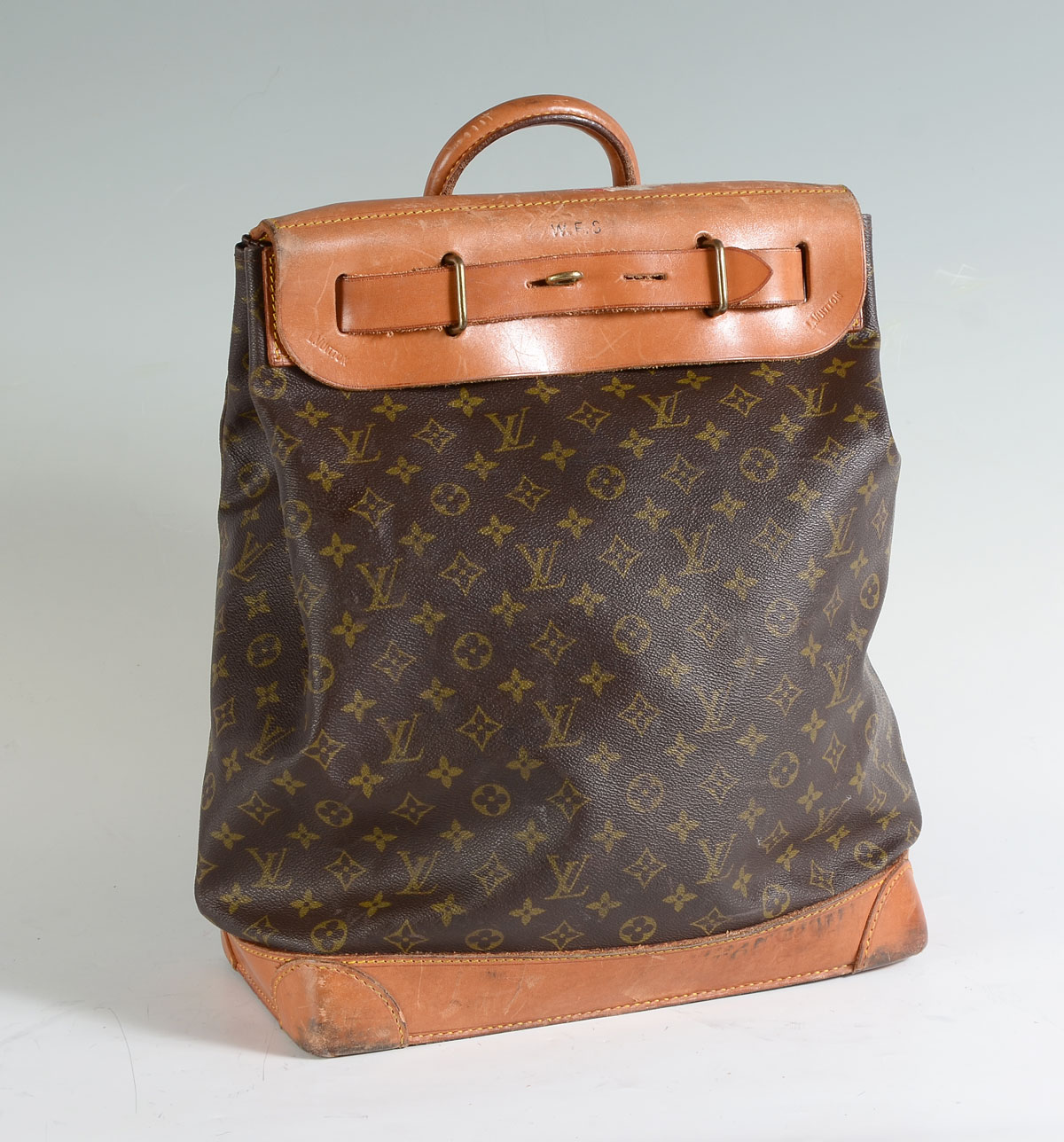 Appraisal: VINTAGE LOUIS VUITTON STEAMER BAG Steamer travel bag in monogram