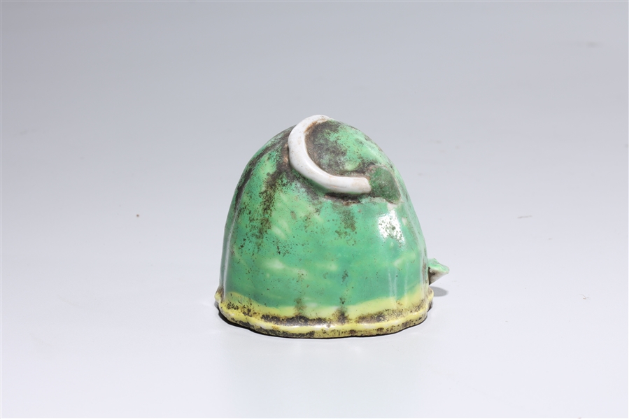 Appraisal: Chinese glazed porcelain water dropper in the form of a