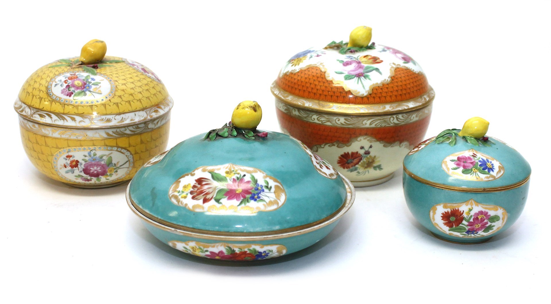 Appraisal: Four Vienna porcelain bowls and covers made for the Ottoman