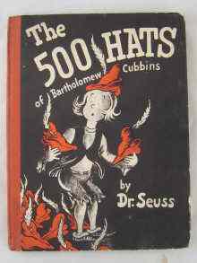 Appraisal: Book Dr Seuss ''The hats of Bartholomew Gubbins'' printed by