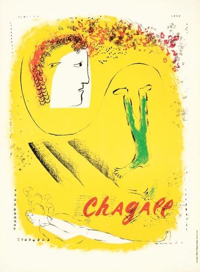 Appraisal: Marc Chagall - le fond jaune m lithograph printed in