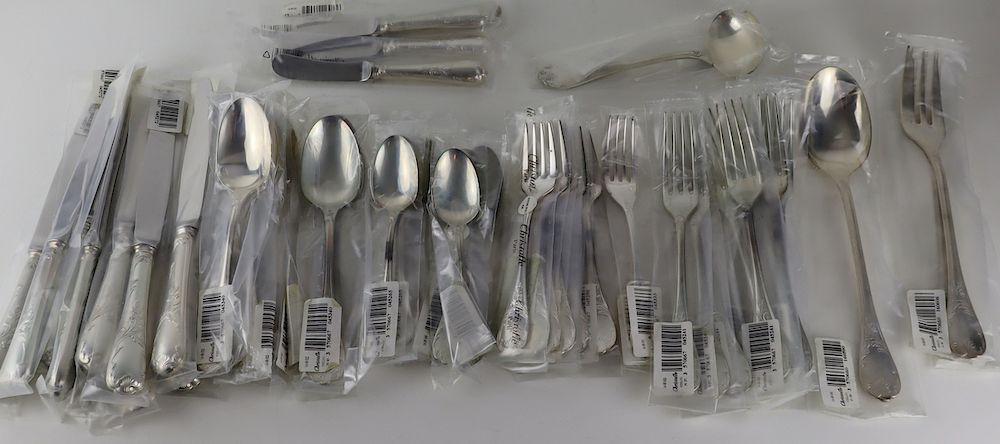 Appraisal: STERLING Pc Christofle Marly Flatware Service Includes place oval soup