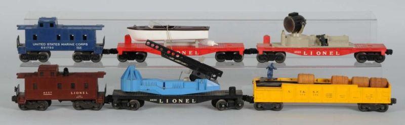 Appraisal: Lot of Lionel O-Gauge Freight Cars Description Post-war Includes -