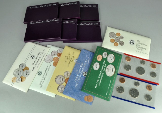 Appraisal: Lot of Proof SetsIncluding US Mint Circulated Coin Set D