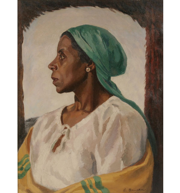 Appraisal: Edmund Brucker American - The Nanny African American female portrait