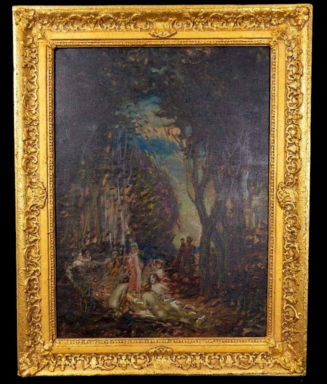 Appraisal: Barbizon School Oil By To Andreas Marko Loose Style Oil