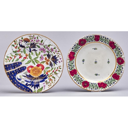 Appraisal: A Coalport plate and a contemporary Coalport soup plate c