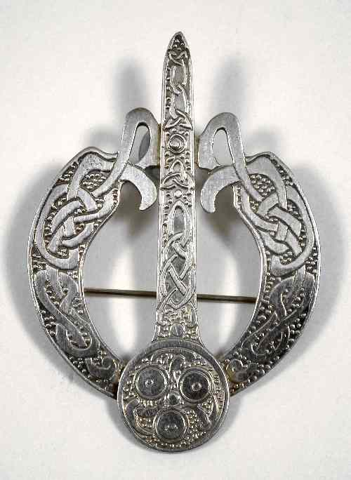 Appraisal: A George VI silver brooch of Scottish design engraved with