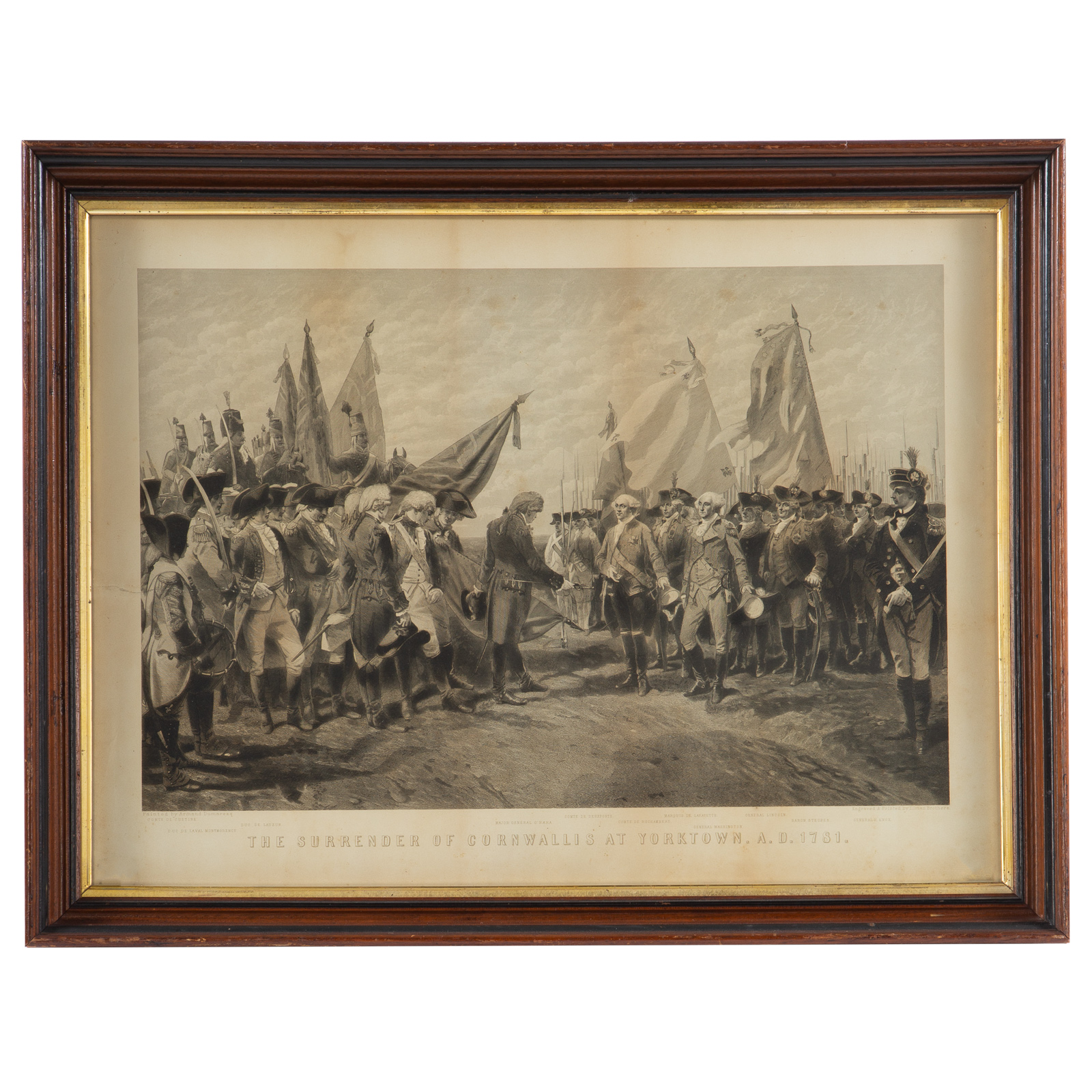 Appraisal: EDOUARD ARMAND-DUMARES THE SURRENDER OF CORNWALLIS AT YORKTOWN LITHOGRAPH American