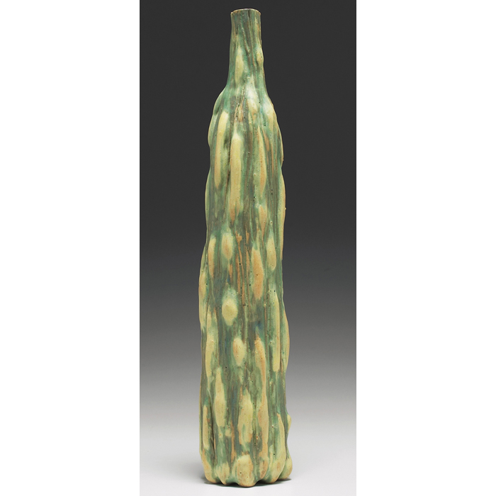 Appraisal: Tim Eberhardt vase contemporary slender organic shape covered in a