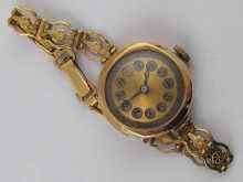 Appraisal: A carat gold lady's wrist watch on gold plated bracelet